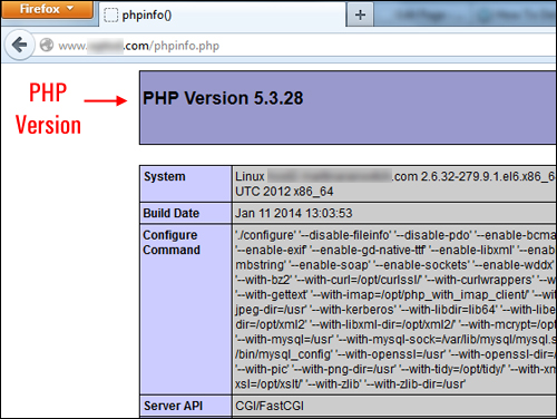 PHP Version Information