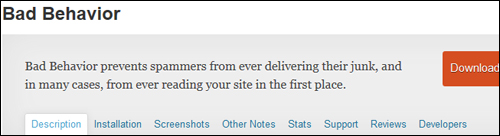 Bad Behavior WordPress Plugin