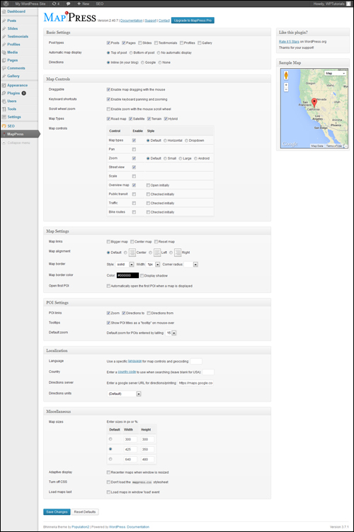 Add A Map To WordPress