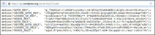WordPress Security Keys