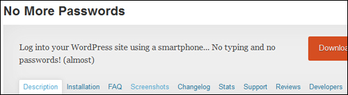 No More Passwords - WordPress Plugin
