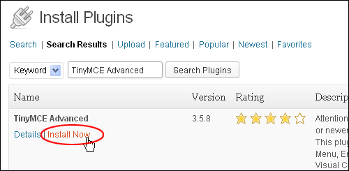 TinyMCE Advanced - WordPress Plugin