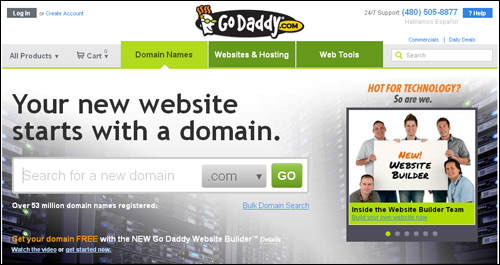 GoDaddy - Domain name registration services