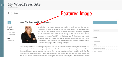 Using Featured Images In WordPress Posts