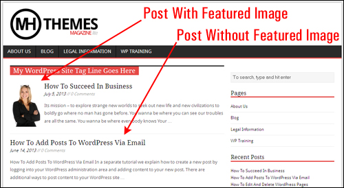 Using Featured Images In WordPress Posts