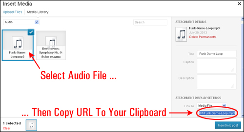 How To Insert Audio Files Into Your WordPress Posts And Pages