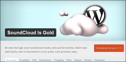 WordPress Plugin - SoundCloud Is Gold