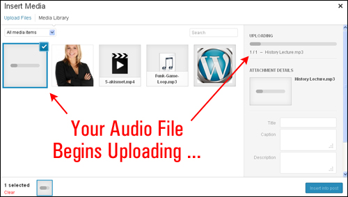 How To Insert Audio Files Into Your WordPress Posts And Pages