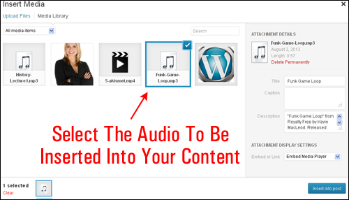 How To Insert Audio Files Into Your WordPress Posts And Pages